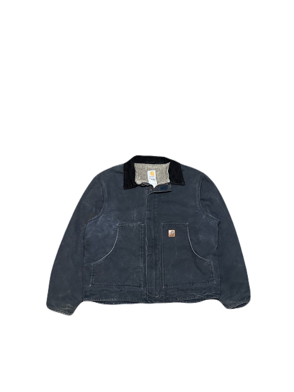 Vintage Carhartt Arctic Detroit Jacket J164 PTL LARGE Sherpa Lined Petrol Blue